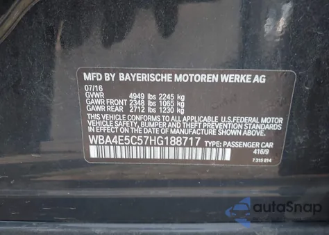 2017 BMW 440I Gran Coupe xDrive from USA, damaged, VIN WBA4E5C57HG188717